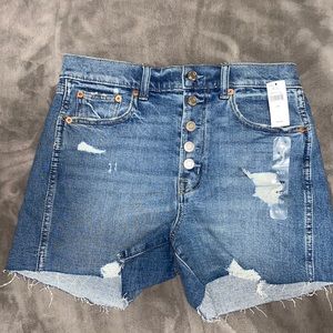 High Rise Denim Shorts